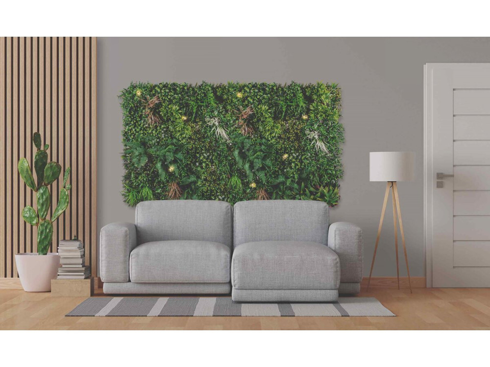 Pflanzentafel - "Vertical Sauvage Led" - 4er-Set - 1.00 x 1.00 m - Grün