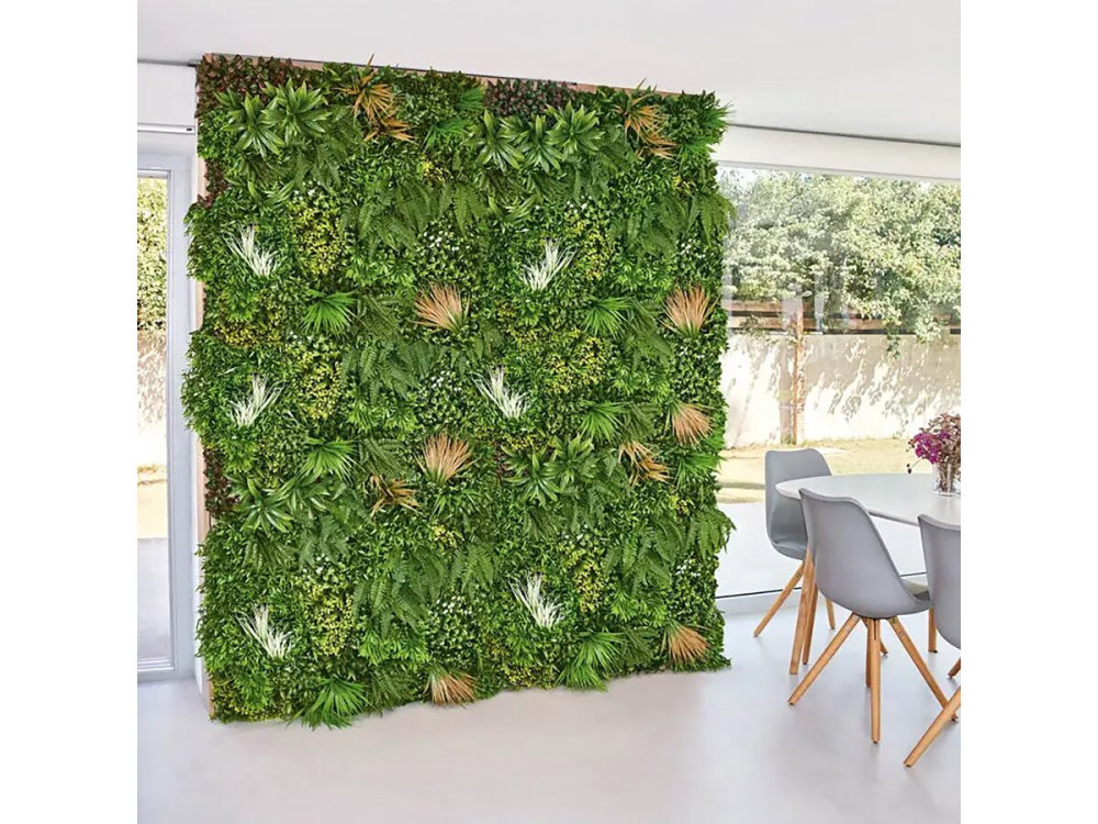Pflanzentafel - "Vertical Sauvage Led" - 4er-Set - 1.00 x 1.00 m - Grün