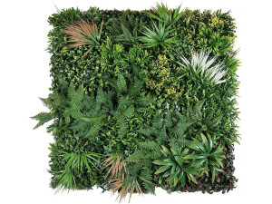 Pflanzentafel - "Vertikale Wildnis" - 4er-Set - 1.00 x 1.00 m - Grün