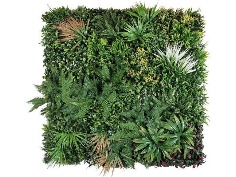 Pflanzentafel - "Vertikale Wildnis" - 4er-Set - 1.00 x 1.00 m - Grün