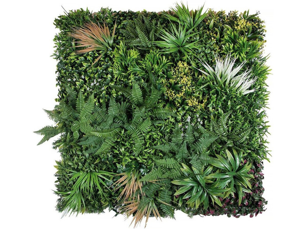Pflanzentafel - "Vertikale Wildnis" - 4er-Set - 1.00 x 1.00 m - Grün