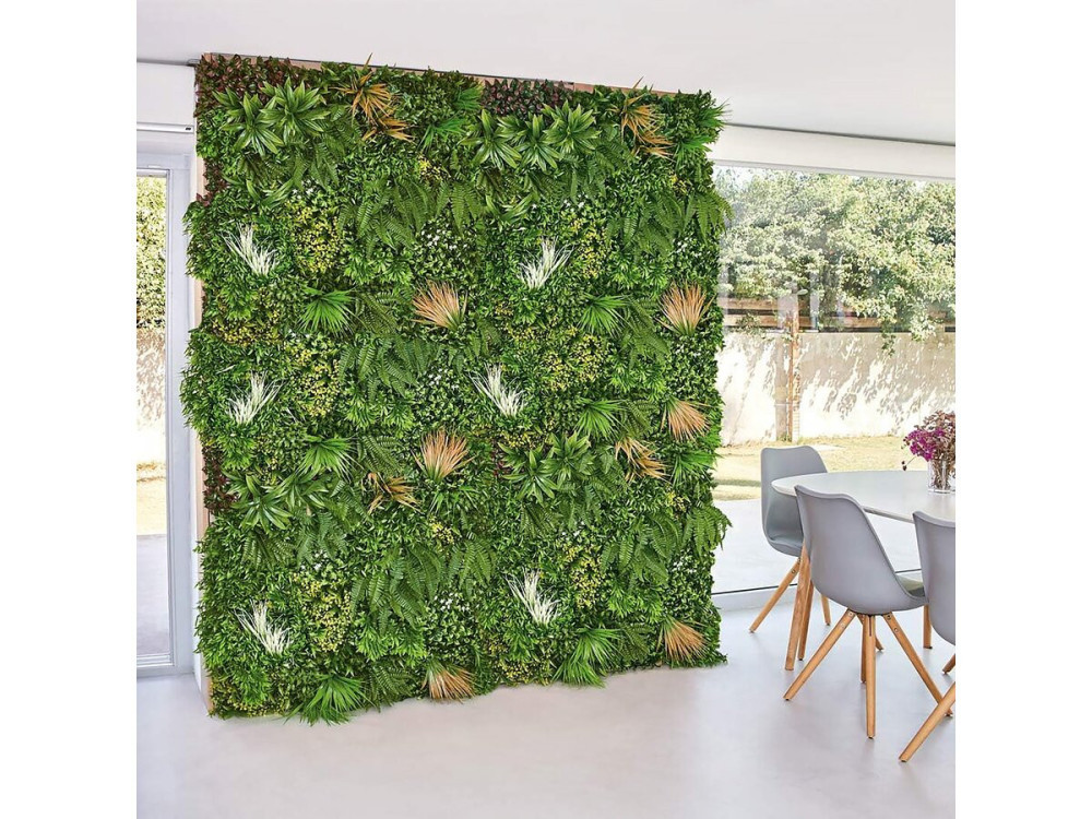 Pflanzentafel - "Vertikale Wildnis" - 4er-Set - 1.00 x 1.00 m - Grün