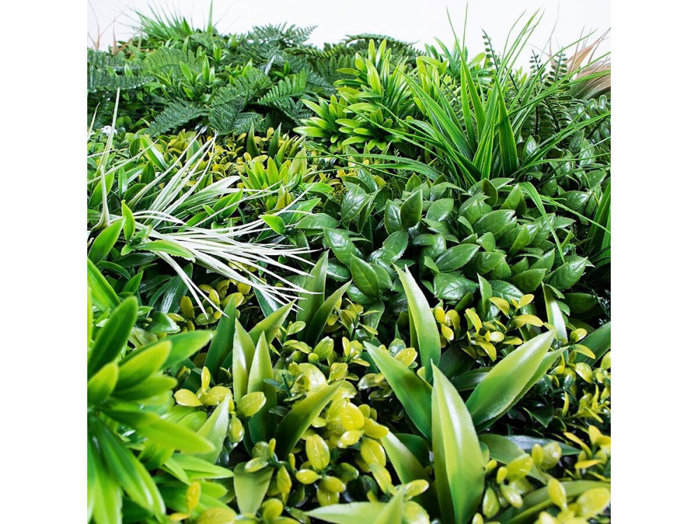 Pflanzentafel - "Vertikale Wildnis" - 4er-Set - 1.00 x 1.00 m - Grün
