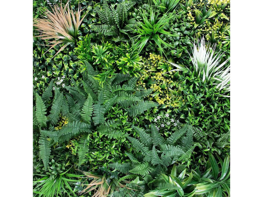 Pflanzentafel - "Vertikale Wildnis" - 4er-Set - 1.00 x 1.00 m - Grün
