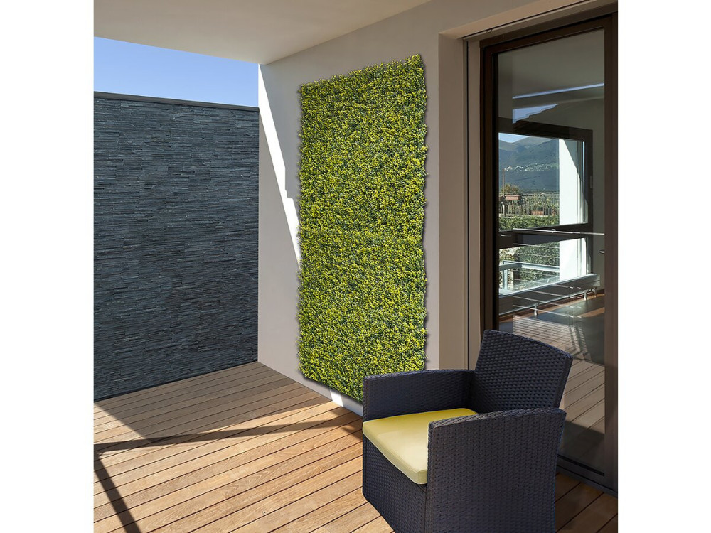 Pflanzenpaneel - "Vertical Buxus" - 4er-Set - 1.00 x 1.00 m - Grün