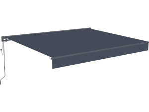Vorzelt motorisierte einziehbare Markise aus Aluminium 4 x 3 m "Ombra 4" - Anthrazitgrau