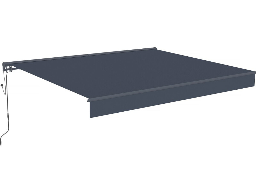 Vorzelt motorisierte einziehbare Markise aus Aluminium 4 x 3 m "Ombra 4" - Anthrazitgrau