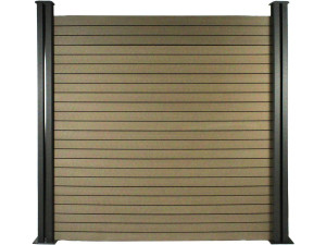 Zaunelement aus 6 Verbundplatten  - L 160 cm x B 25,8 cm x Dicke 2 cm - Terrakotta