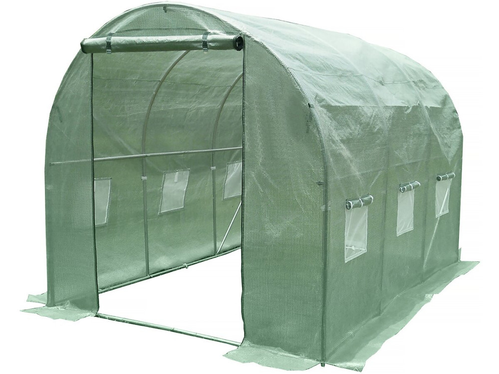 Tunnelgewächshaus für den Garten „Lys“ – 3 x 2 M - 6 M² - 130 g – Grün