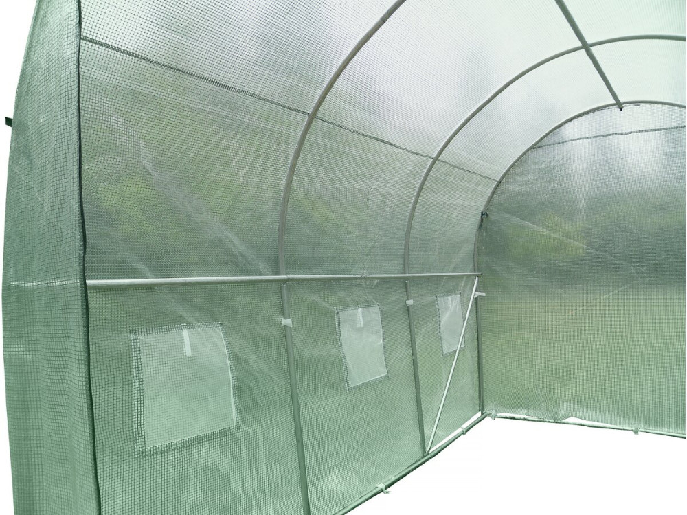 Tunnelgewächshaus für den Garten „Lys“ – 3 x 2 M - 6 M² - 130 g – Grün