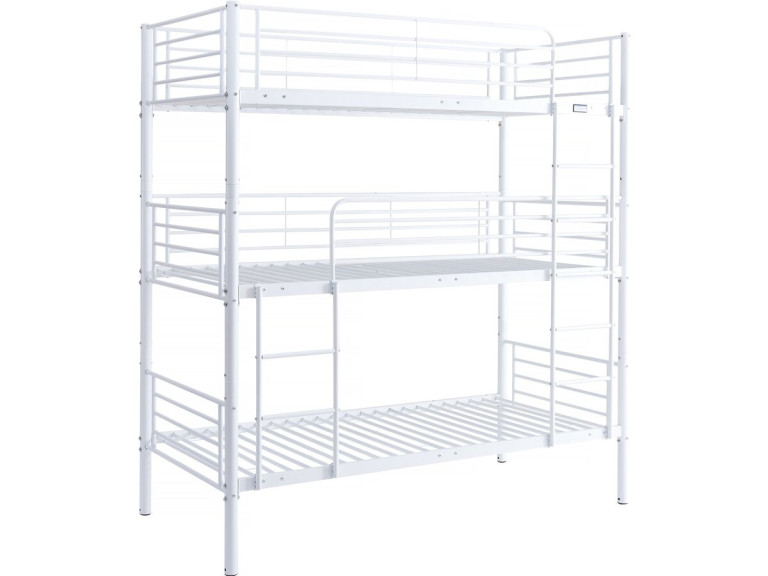 3-Etagen-Hochbett "HAVIN" - 90 x 190 cm - Weiß