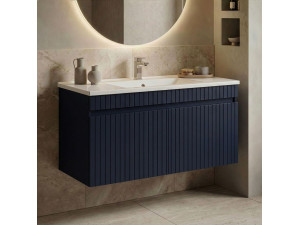 Waschtischunterschrank „Tivoli 100“ – 100 x 45 x 57 cm – Mattes Marineblau 2