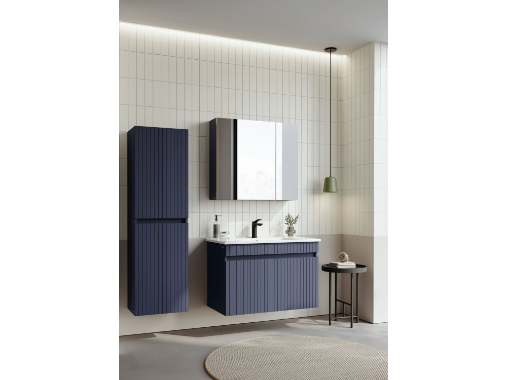 Waschtischunterschrank „Tivoli 85“ – 85 x 45 x 57 cm – Mattes Marineblau