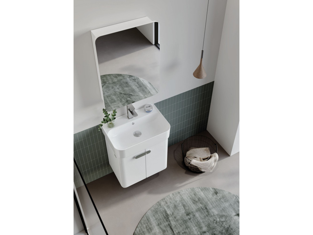 Waschtischunterschrank „Orbit 55“ – 55 x 38 x 62 cm – Weiß