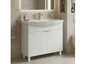 Waschtischunterschrank „Purus 80“ – 80 x 50 x 83 cm – Weiß 2