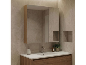 Badezimmerschrank mit Spiegel „Purus Desna 60“ – 60 x 16 x 66 cm – Sonomo Oak 2