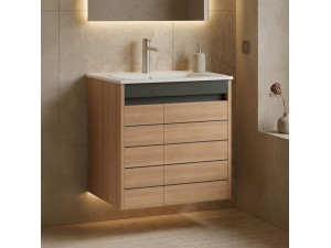 Waschtischunterschrank „Ricato 60“ – 61 x 47 x 62 cm – Walnuss 2