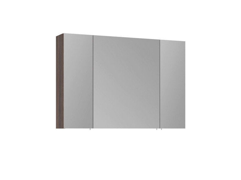 Badezimmerschrank mit Spiegel „Side 100“ – 100 x 16 x 66 cm – Dark Walnut