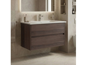 Waschtischunterschrank „Side 85 v2“ – 85 x 45 x 52 cm – Dark Walnut 2