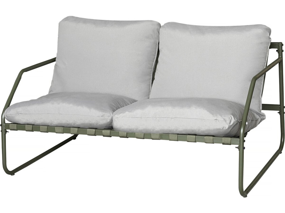 Gartenmöbel aus Metall mit Kissen "Sora" - 4 Sitzplätze - Grün