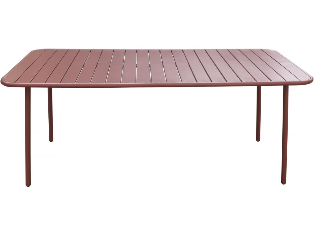 Gartentisch aus Metall „Bilbao“ – 180 x 90 x 71 cm – Terrakotta