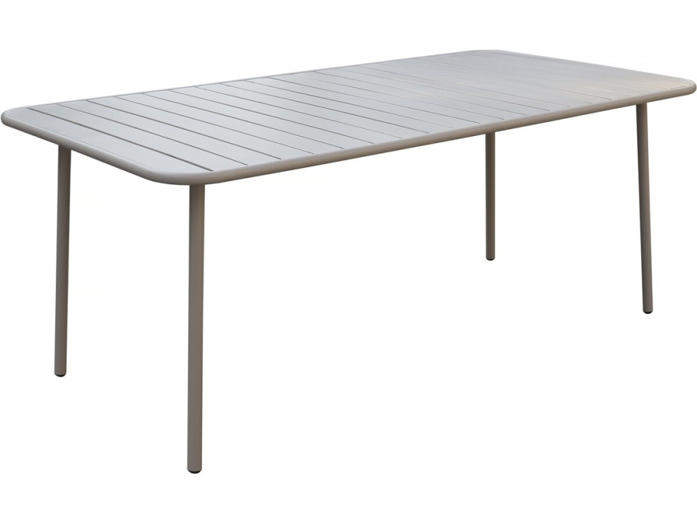 Gartentisch aus Metall „Bilbao“ – 180 x 90 x 71 cm – Taupe