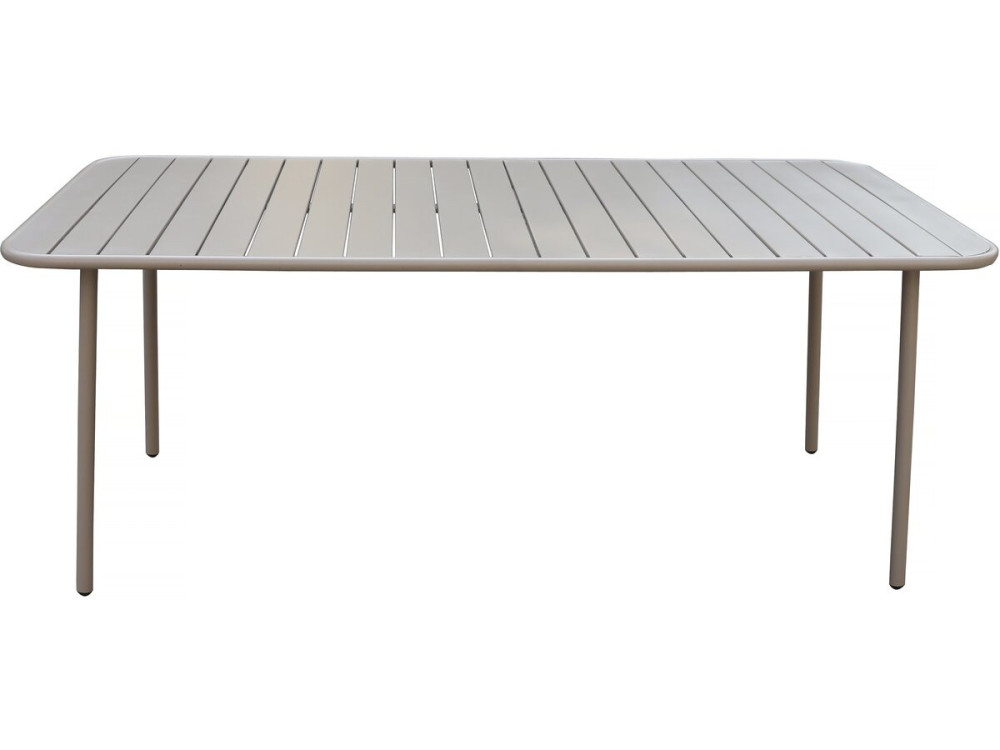 Gartentisch aus Metall „Bilbao“ – 180 x 90 x 71 cm – Taupe