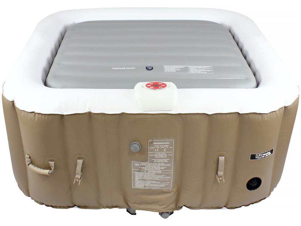 Aufblasbare Abdeckung für Whirlpool - 111 x 113 cm - Grau