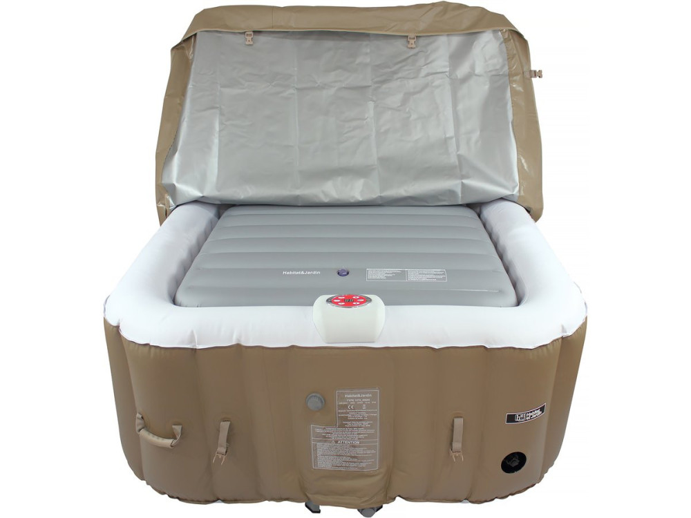 Aufblasbare Abdeckung für Whirlpool - 111 x 113 cm - Grau