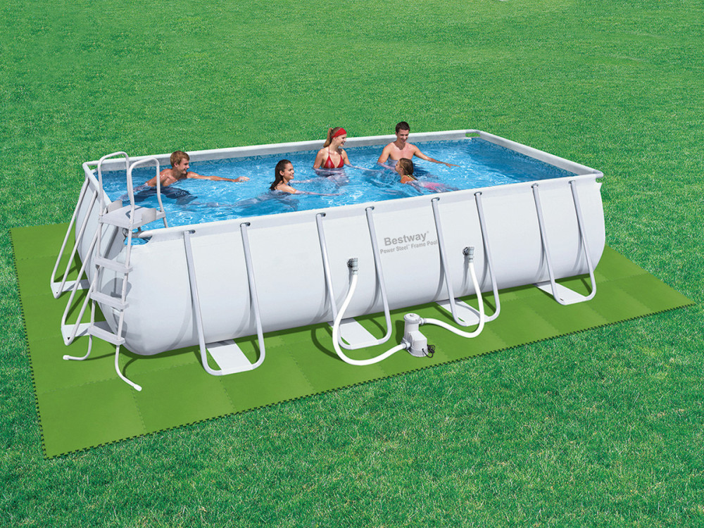 8er-Set vorgeformter Poolteppich  - 50 x 50 cm