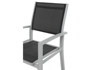 Gartenstuhl "Tropic" Alu/Textilene - Phoenix - Schwarz - 2er-Set 2