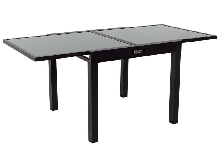 Ausziehbarer Gartentisch aus Aluminium "Porto 8" - Phoenix - Schwarz