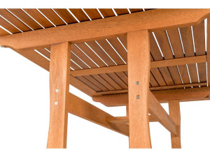 Gartentisch "Osaka" - 180 x 90 cm - Naturholz 2
