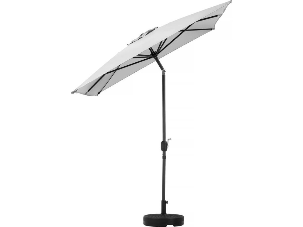 Sonnenschirm "Sol 2" - Rechteckig - 2 x 3 m - Grau + Platten zur Beschwerung inbegriffen