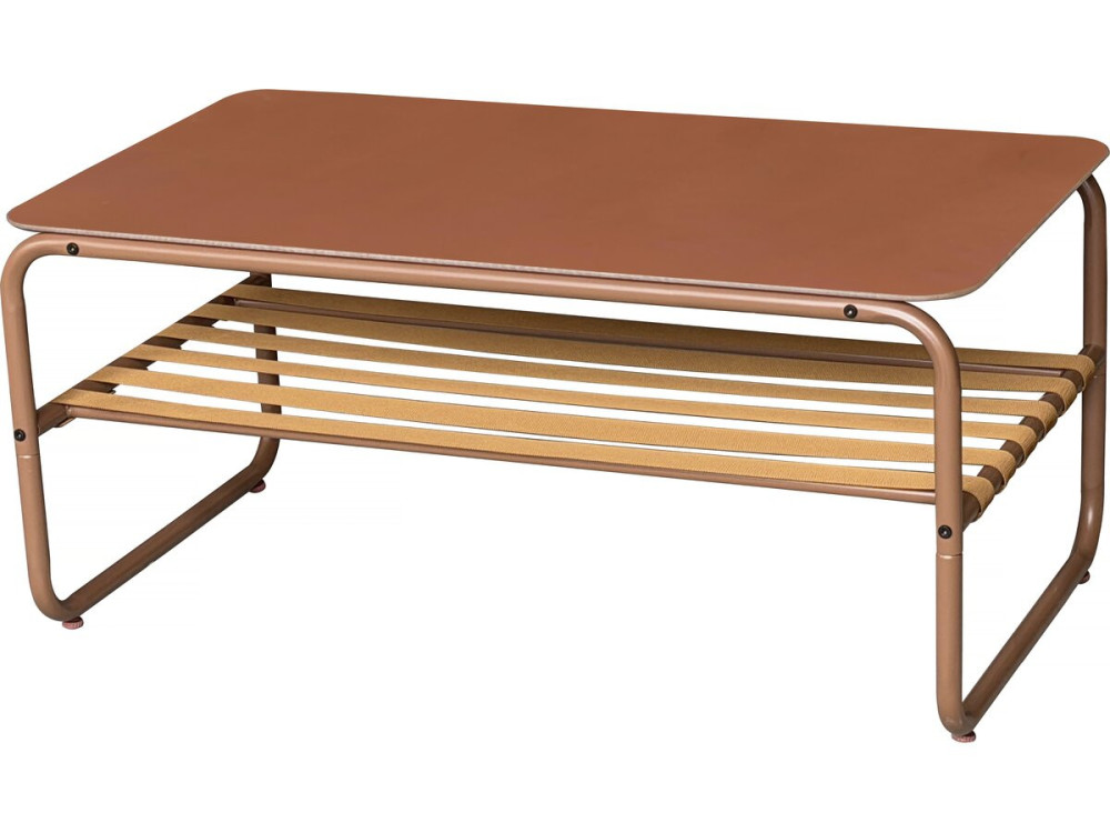Gartenmöbel aus Metall mit Kissen "Sora" - 4 Sitzplätze - Terracotta