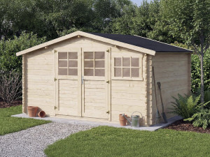 Gartenhaus aus Holz "Rocval" - 456 x 425 x 232 cm - 19.42 m² - 28 mm 2