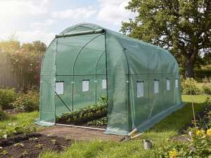 Tunnelgewächshaus für den Garten „Lys“ – 4,5 x 2 M - 9 M² - 130 g – Grün 2