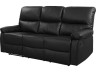 Relax-Sofa "Lincoln" - 197 x 89 x 103 cm - 3-Sitzer - Schwarz