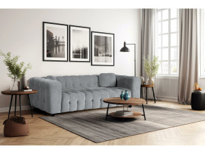 Einzelsofa aus Chenille-Stoff  "Vendome"  - 3-Sitzer - Grau 2