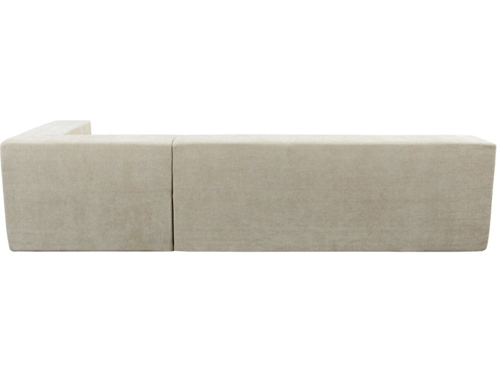 Ecksofa „Tessaro“ mit strukturiertem Stoffbezug – 4-Sitzer – Beige