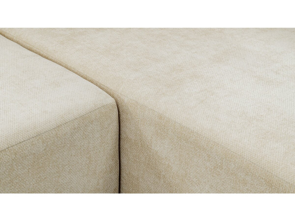 Ecksofa „Tessaro“ mit strukturiertem Stoffbezug – 4-Sitzer – Beige