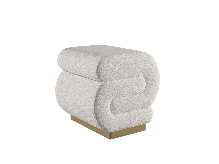 Sitzsack aus Holz "Sally" 40 x 42 x 42 cm - Creme