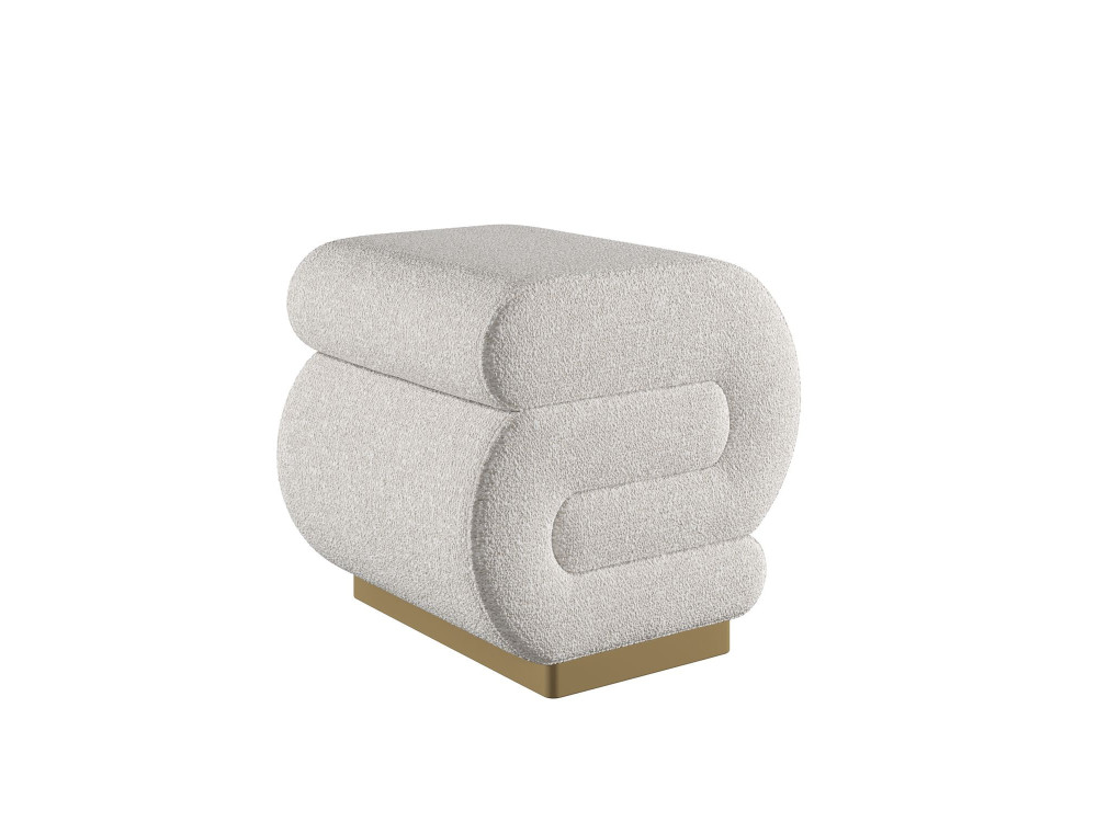 Sitzsack aus Holz "Sally" 40 x 42 x 42 cm - Creme