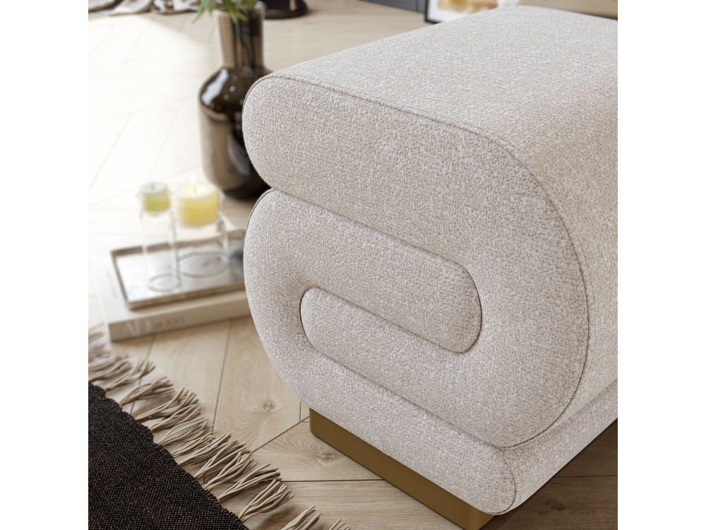 Sitzsack aus Holz "Sally" 40 x 42 x 42 cm - Creme