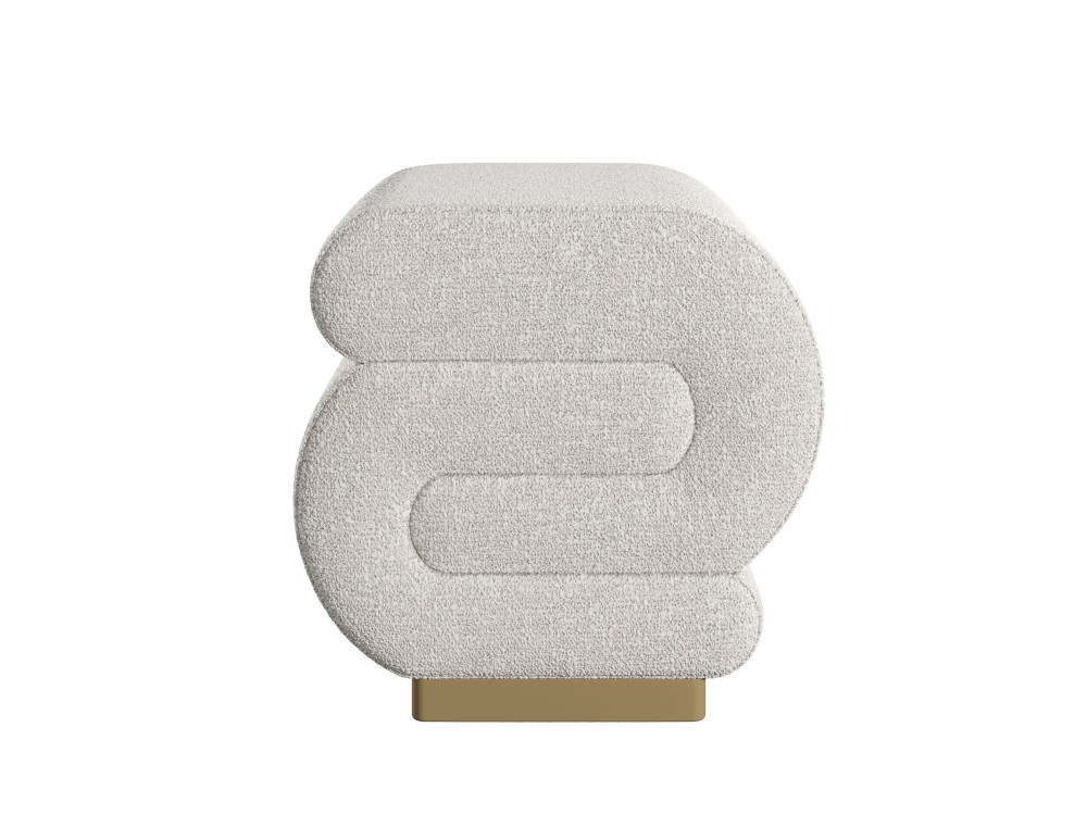 Sitzsack aus Holz "Sally" 40 x 42 x 42 cm - Creme