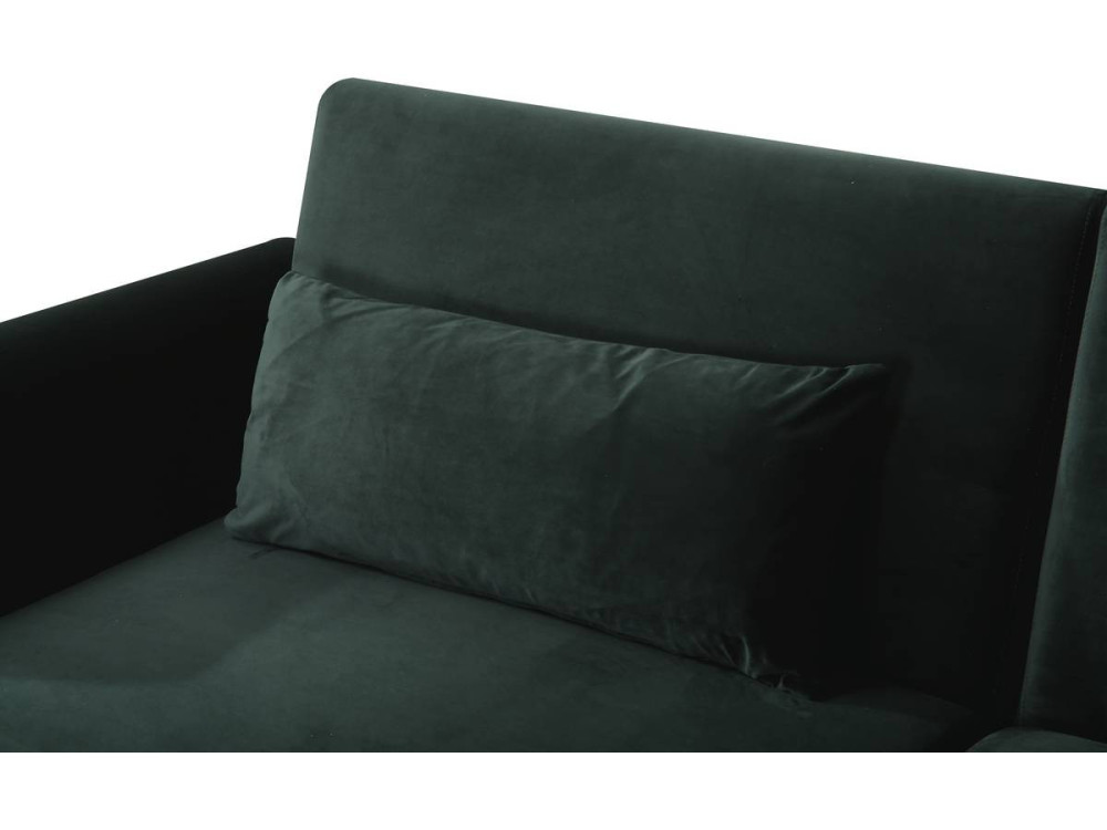 Schlafsofa aus Samt "Donia" - 203 x 81 x 83 cm - 3-Sitzer - Dunkelgrün