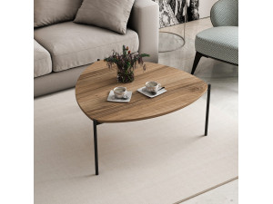 Couchtisch aus Holz "Lenny" - 90 x 89 x 40 cm - Walnussholz 2