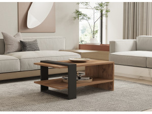 Couchtisch aus Holz "Ova" - 80 x 55 x 35 cm - Braun 2