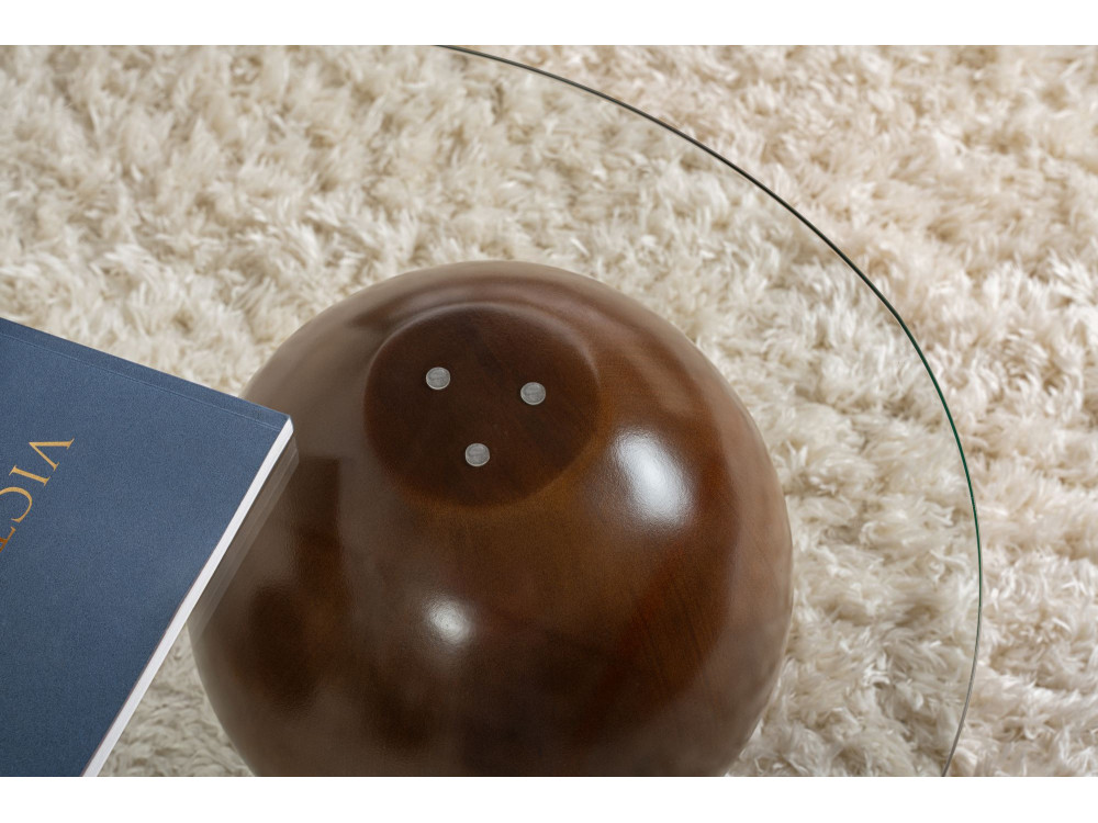 Couchtisch aus Glas "Sphere" - 120 x 70 x 30 cm - Braun