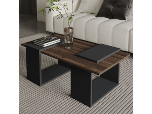 Couchtisch aus Holz "Matris" - 90 x 46 x 37 cm - Braun 2